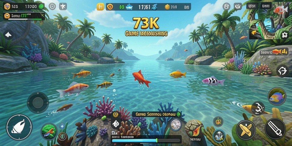 Tangkapan ikan yang mengesankan dalam gameplay 73K.