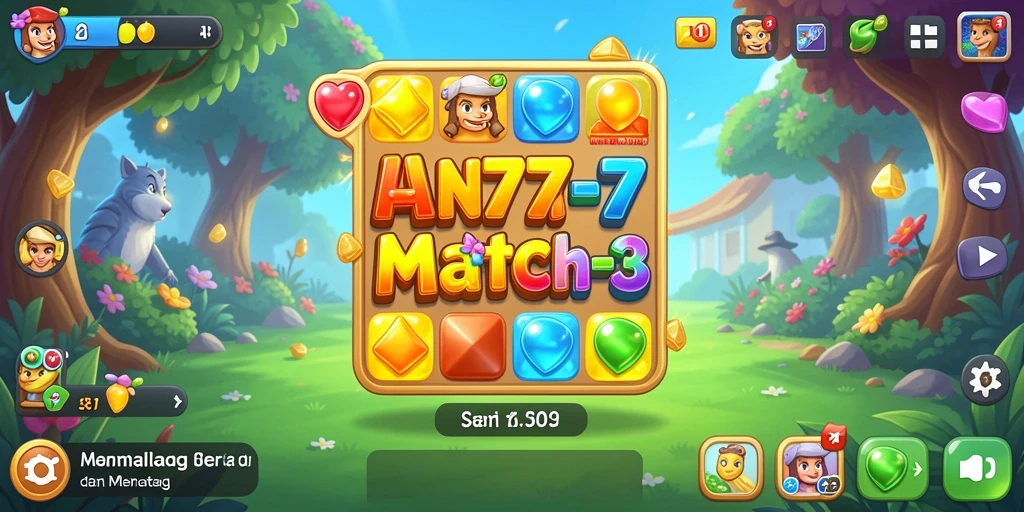 Tampilan gameplay AN777 yang menantang dan warna-warni.