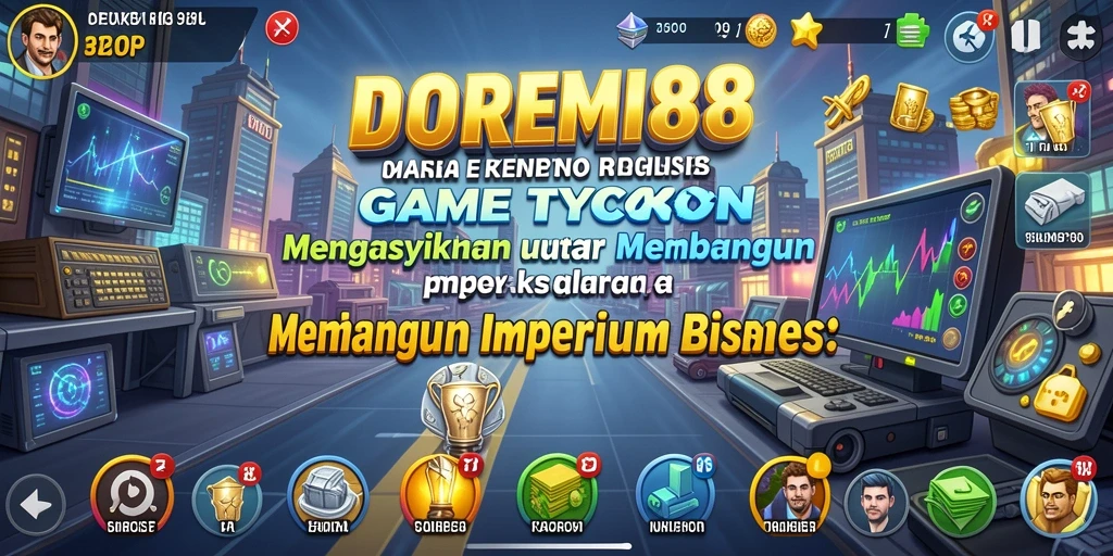 Tampilan gameplay DOREMI88 dalam membangun bisnis Tycoon yang sukses.
