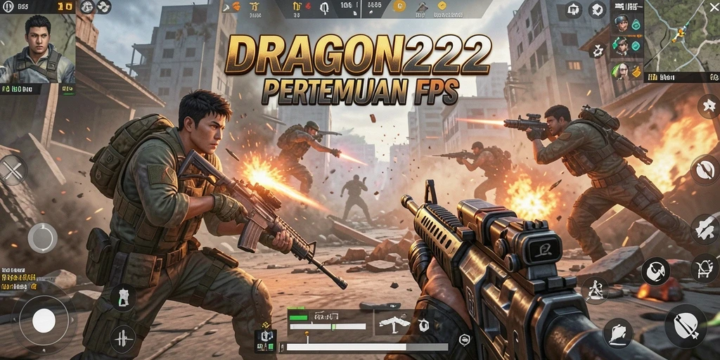 Tampilan gameplay mendebarkan DRAGON222 dengan aksi tembak-menembak yang intens.
