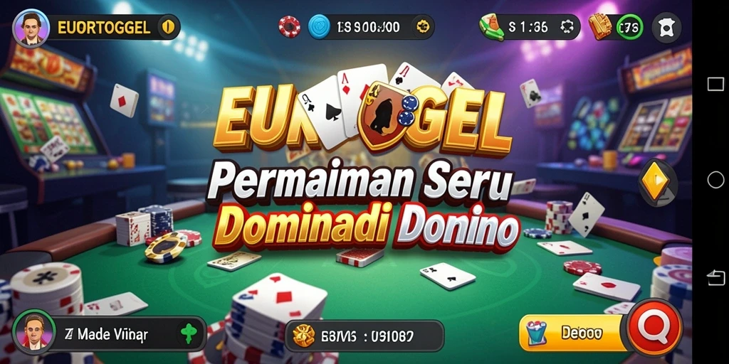 Tampilan gameplay seru dalam EUROTOGEL dengan Domino.
