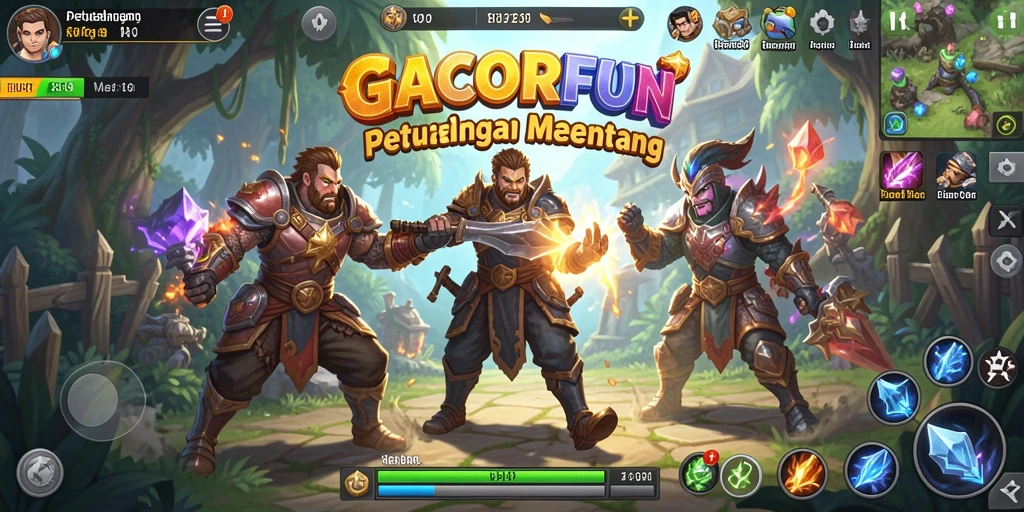 Tampilan gameplay GACORFUN yang menarik dan penuh aksi RPG.