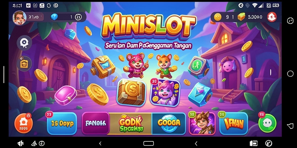 Tangkapan layar gameplay MINISLOT memperlihatkan keseruan bermain slot.