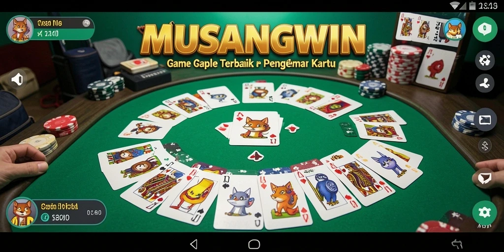 Gameplay seru MUSANGWIN saat bermain Gaple bersama teman.