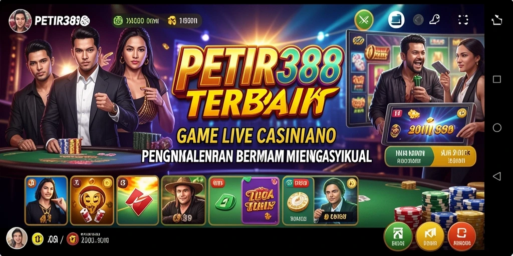 Tampilan menarik dari gameplay Live Casino di PETIR388.