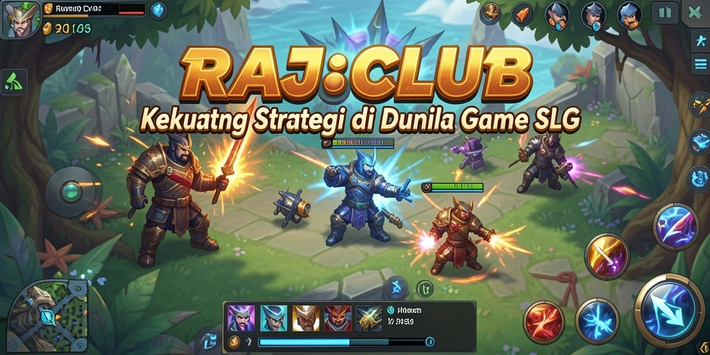 Tampak aksi seru dalam pertempuran RAJACLUB dengan gameplay strategis.