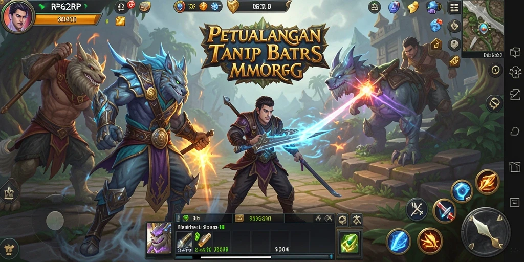 Screenshot gameplay RP62RP menampilkan petualangan seru dalam dunia MMORPG.