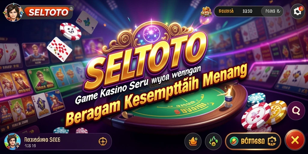 Tangkapan layar utama SELTOTO menampilkan gameplay Kasino yang mendebarkan.