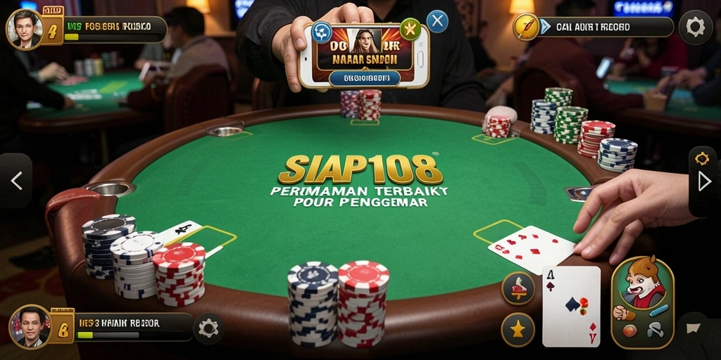 Tampilan gameplay Poker yang seru dan interaktif dalam SIAP108.