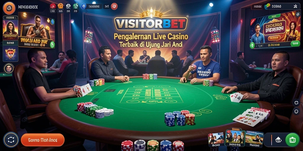 Tampilan gameplay Live Casino yang memukau dan interaktif.